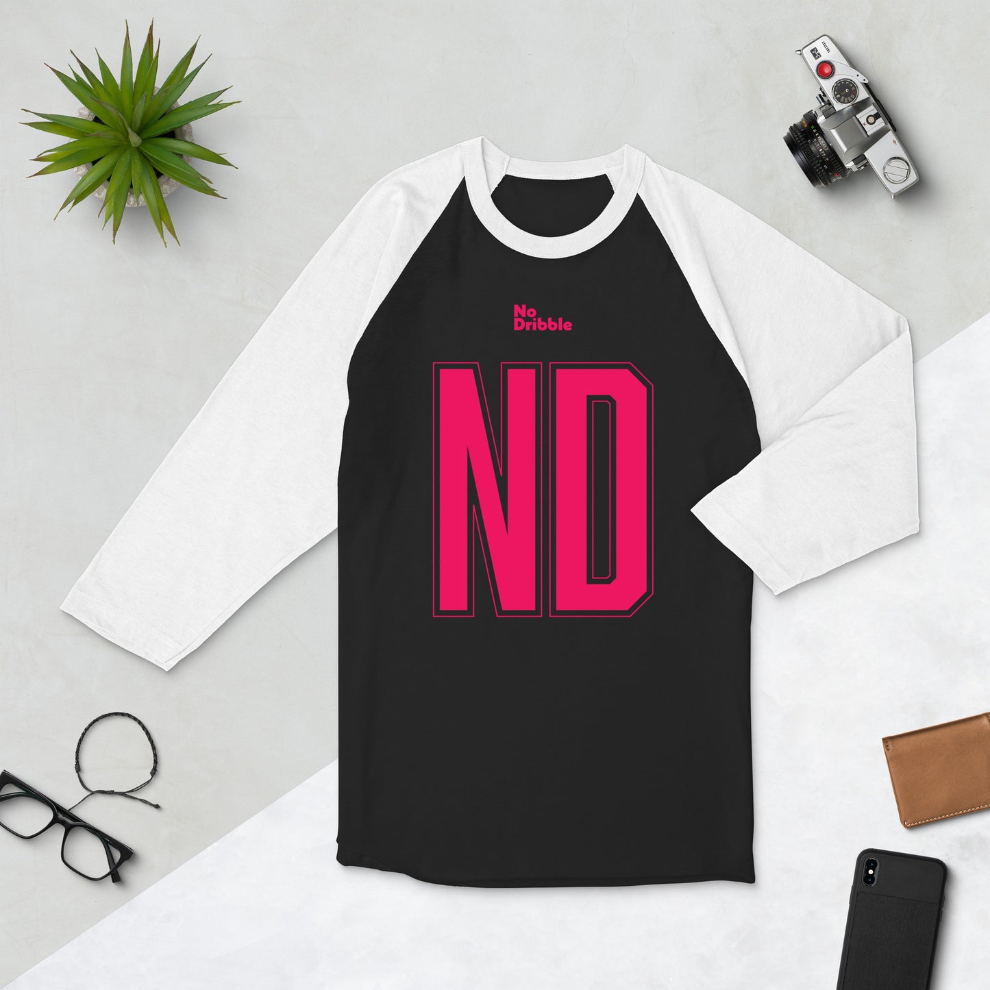 ND Patch 3/4 sleeve raglan shirt