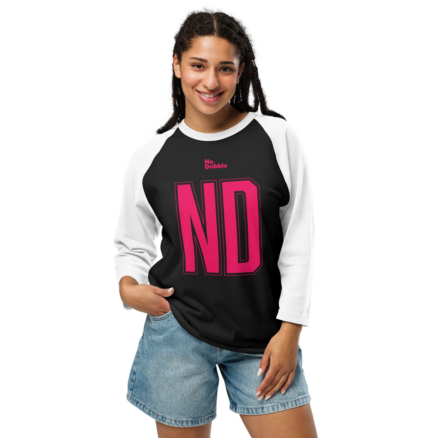 ND Patch 3/4 sleeve raglan shirt